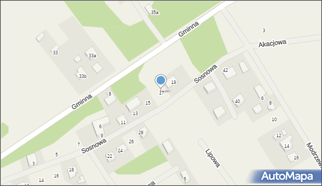 Wancerzów, Sosnowa, 17, mapa Wancerzów