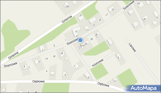 Wancerzów, Sosnowa, 22, mapa Wancerzów