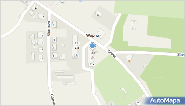 Wapno, Solna, 11d, mapa Wapno