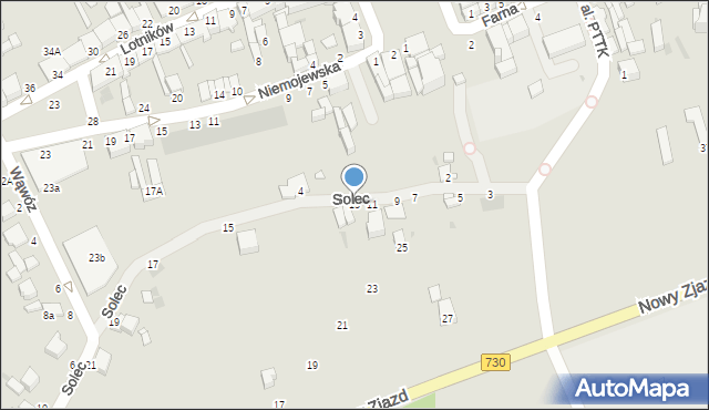 Warka, Solec, 13, mapa Warka