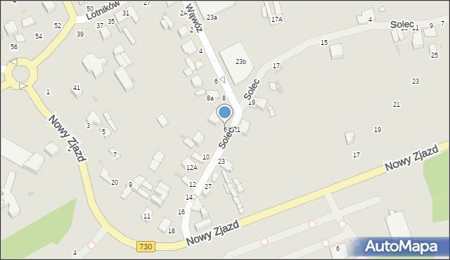 Warka, Solec, 6, mapa Warka