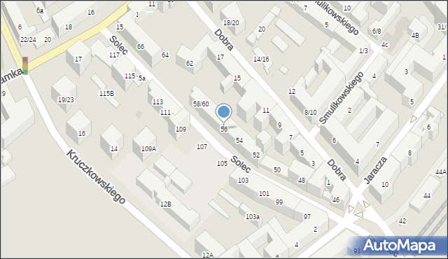 Warszawa, Solec, 56, mapa Warszawy