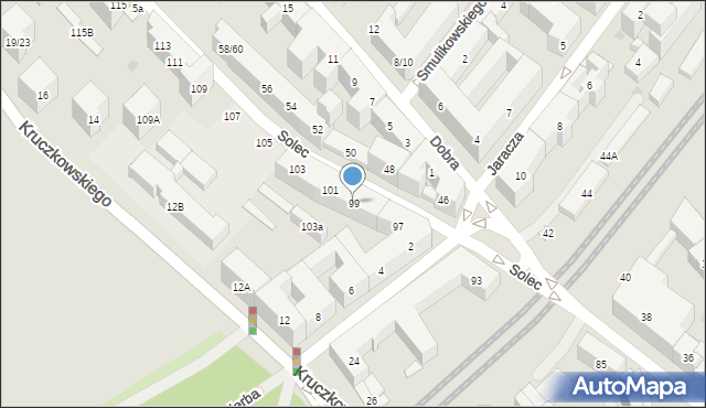 Warszawa, Solec, 99, mapa Warszawy