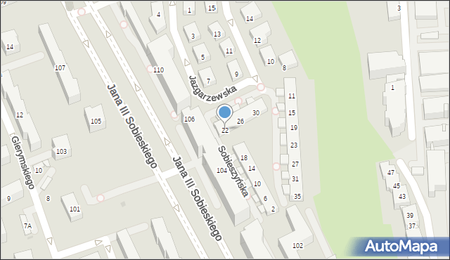 Warszawa, Sobieszyńska, 22, mapa Warszawy