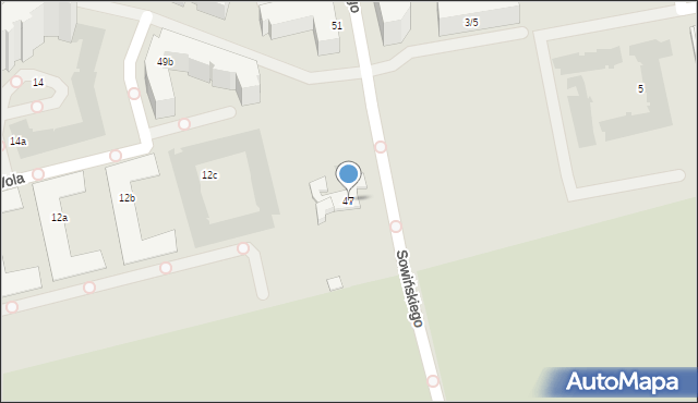 Warszawa, Sowińskiego Józefa, gen., 47, mapa Warszawy