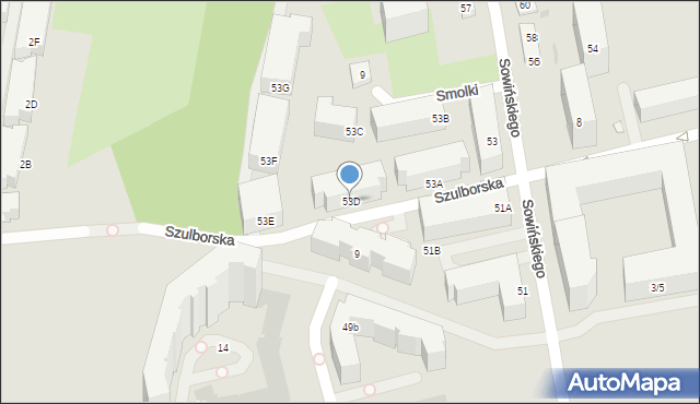 Warszawa, Sowińskiego Józefa, gen., 53D, mapa Warszawy