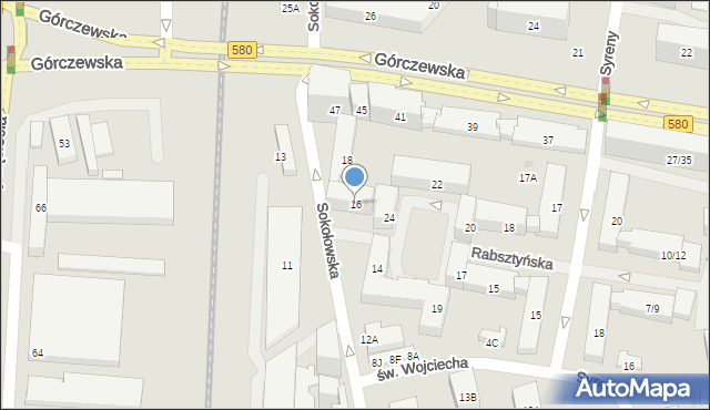 Warszawa, Sokołowska, 16, mapa Warszawy