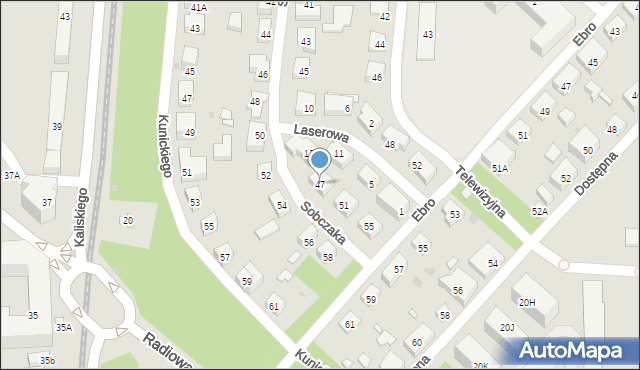 Warszawa, Sobczaka Michała, 47, mapa Warszawy