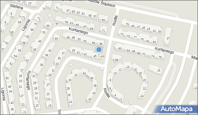 Warszawa, Sosnowiecka, 47, mapa Warszawy