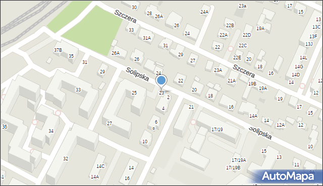Warszawa, Solipska, 23, mapa Warszawy