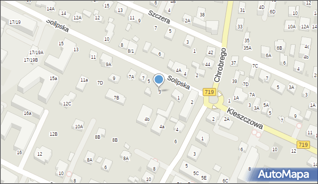 Warszawa, Solipska, 3, mapa Warszawy