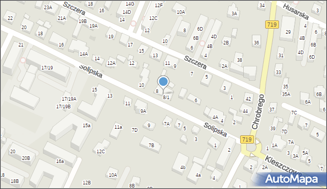 Warszawa, Solipska, 8/2, mapa Warszawy