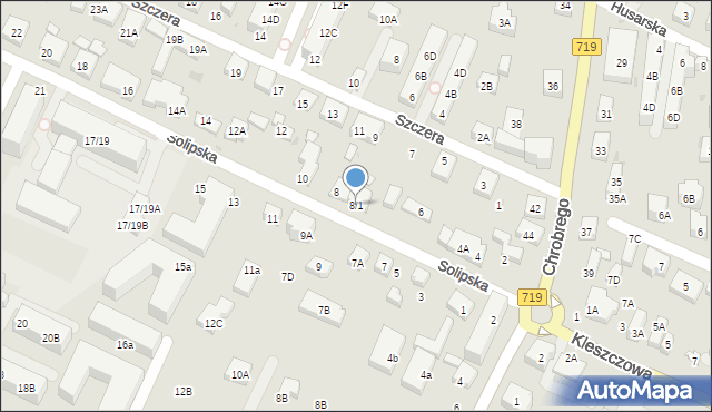 Warszawa, Solipska, 8a, mapa Warszawy