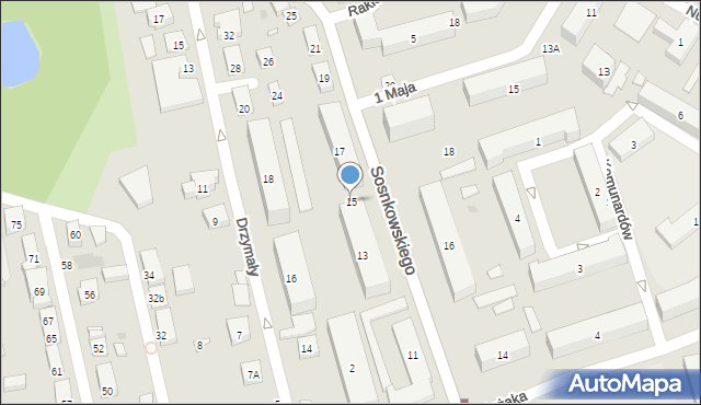 Warszawa, Sosnkowskiego Kazimierza, gen., 15, mapa Warszawy