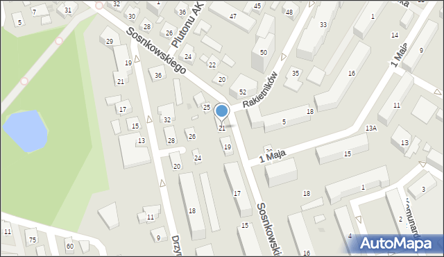 Warszawa, Sosnkowskiego Kazimierza, gen., 21, mapa Warszawy