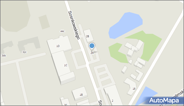 Warszawa, Sosnkowskiego Kazimierza, gen., 2A, mapa Warszawy