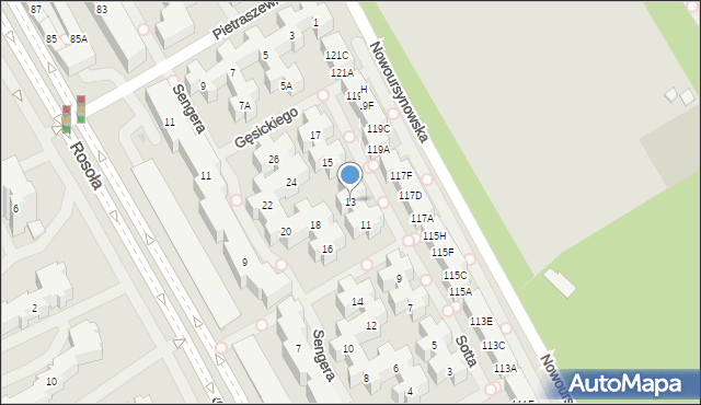 Warszawa, Sotta-Sokoła Kazimierza, 13, mapa Warszawy