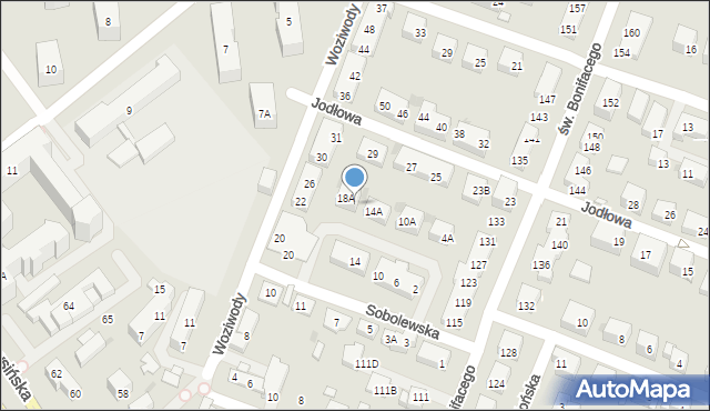 Warszawa, Sobolewska, 16A, mapa Warszawy