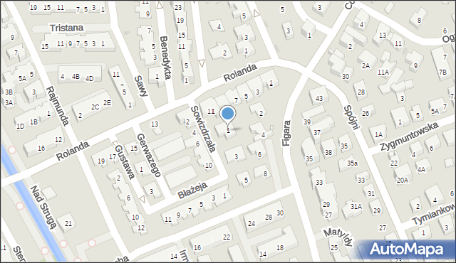 Warszawa, Sowizdrzała, 1, mapa Warszawy