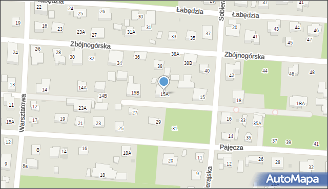 Warszawa, Sobierajska, 15A, mapa Warszawy