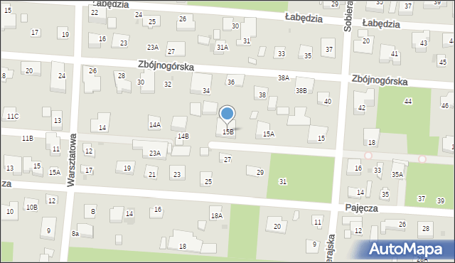 Warszawa, Sobierajska, 15B, mapa Warszawy