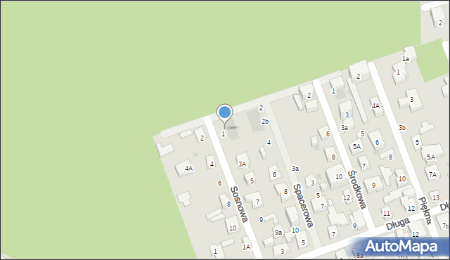 Warszawa, Sosnowa, 1a, mapa Warszawy