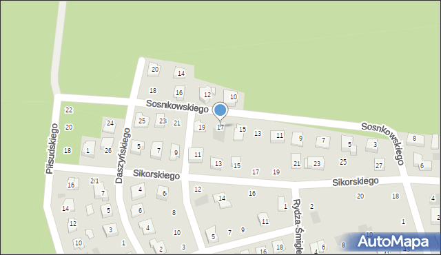 Wasilków, Sosnkowskiego Kazimierza, gen., 17, mapa Wasilków