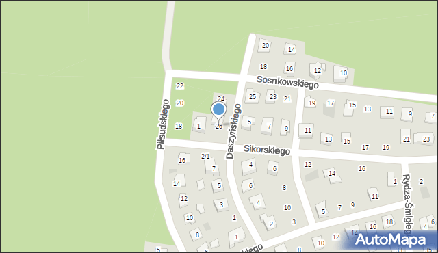 Wasilków, Sosnkowskiego Kazimierza, gen., 26, mapa Wasilków