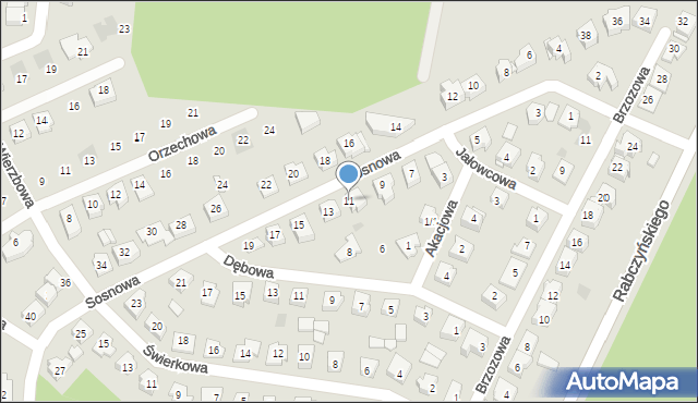 Wasilków, Sosnowa, 11, mapa Wasilków