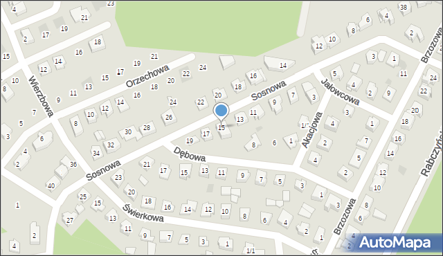 Wasilków, Sosnowa, 15, mapa Wasilków