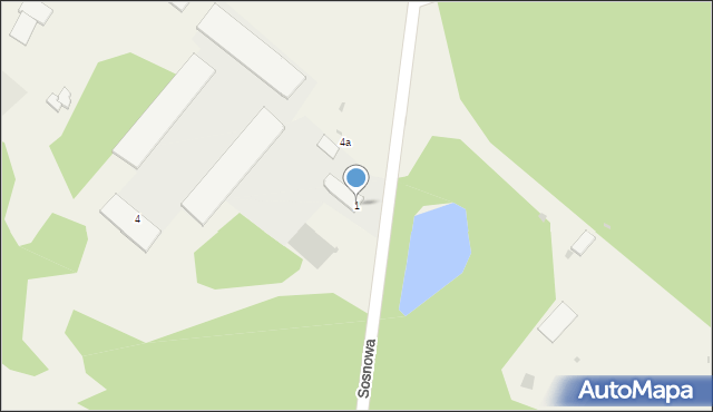 Wiechlice, Sosnowa, 1, mapa Wiechlice