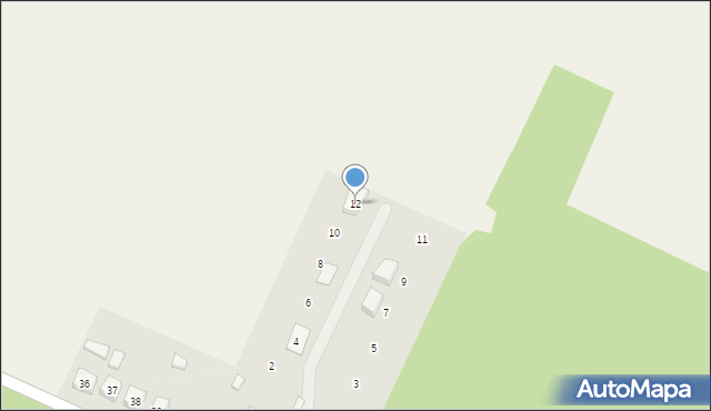 Wiele, Sosnowa, 12, mapa Wiele