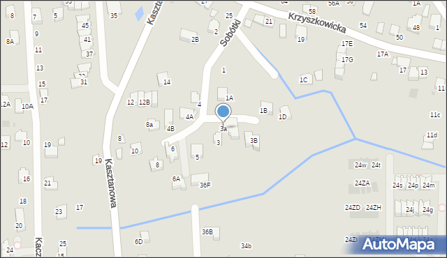 Wieliczka, Sobótki, 3a, mapa Wieliczka