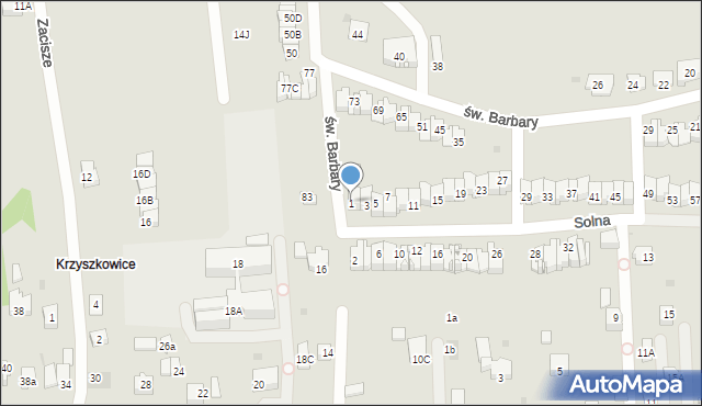 Wieliczka, Solna, 1, mapa Wieliczka