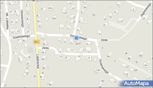 Wieliczka, Sowińskiego Józefa, gen., 11A, mapa Wieliczka