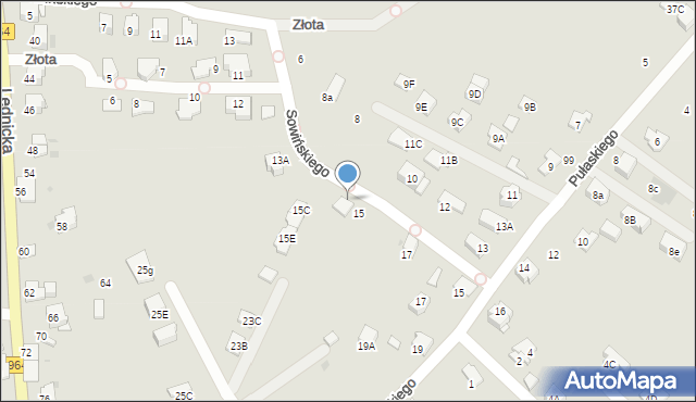 Wieliczka, Sowińskiego Józefa, gen., 15A, mapa Wieliczka
