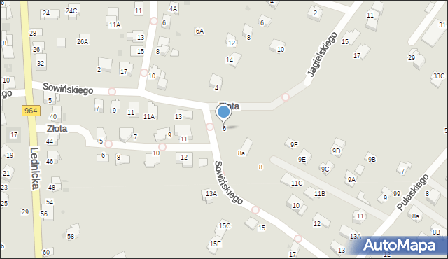 Wieliczka, Sowińskiego Józefa, gen., 6, mapa Wieliczka