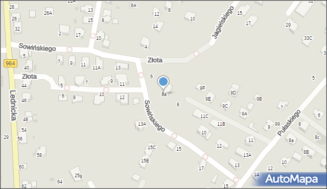 Wieliczka, Sowińskiego Józefa, gen., 8a, mapa Wieliczka