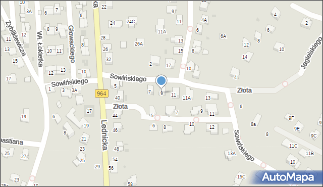 Wieliczka, Sowińskiego Józefa, gen., 9, mapa Wieliczka