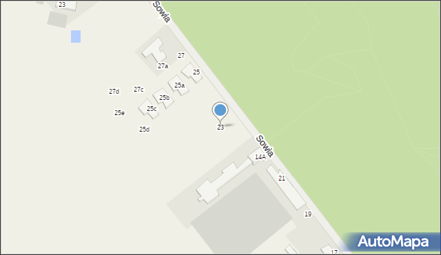 Wieniec-Zalesie, Sowia, 23, mapa Wieniec-Zalesie