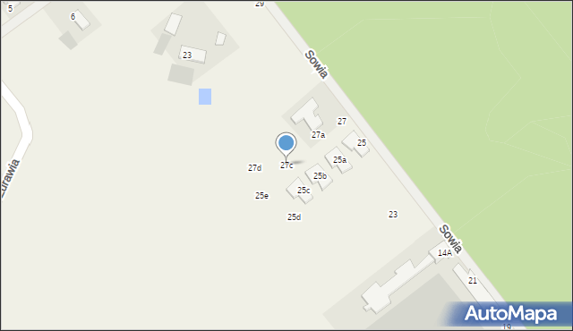 Wieniec-Zalesie, Sowia, 27c, mapa Wieniec-Zalesie