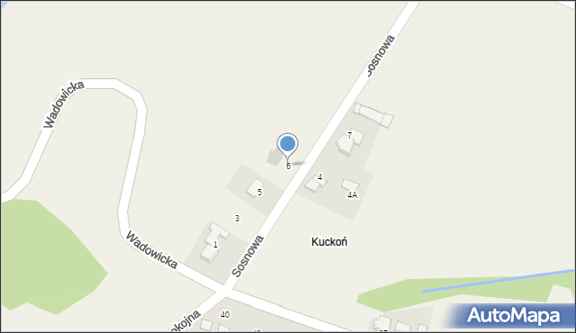 Wieprz, Sosnowa, 6, mapa Wieprz