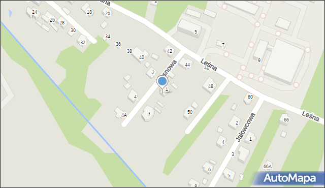 Wieruszów, Sosnowa, 1A, mapa Wieruszów