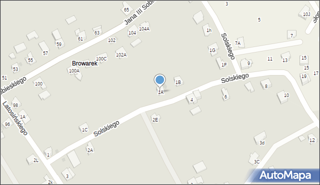 Wilamowice, Solskiego Ludwika, 1A, mapa Wilamowice