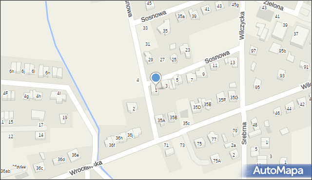 Wilczyce, Sosnowa, 1, mapa Wilczyce
