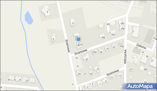 Wilczyce, Sosnowa, 45, mapa Wilczyce