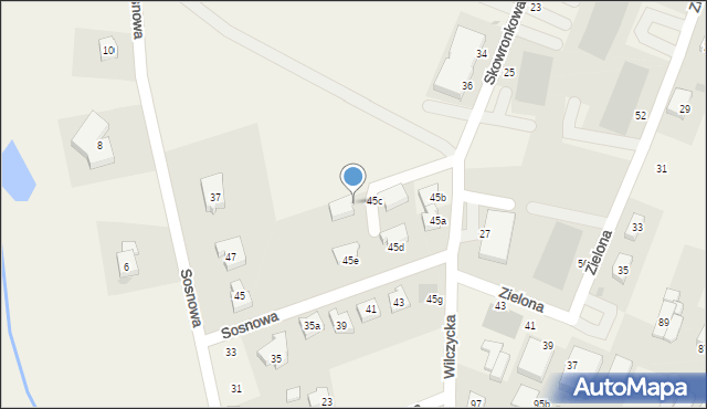 Wilczyce, Sosnowa, 45f, mapa Wilczyce