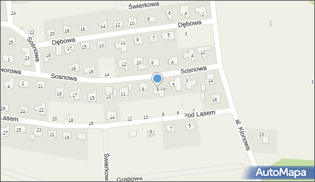 Wilczyn, Sosnowa, 7, mapa Wilczyn