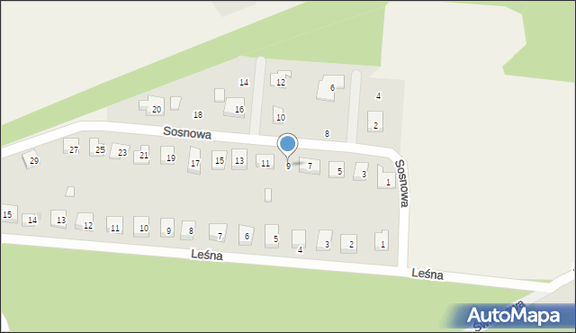 Wilków, Sosnowa, 9, mapa Wilków