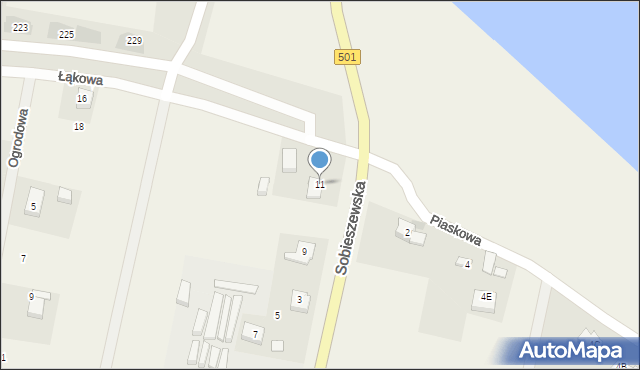 Wiślinka, Sobieszewska, 11, mapa Wiślinka